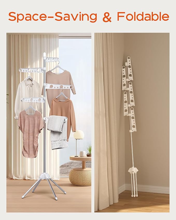 CASAMAYA Clothes Drying Rack Foldable, 70.9 inch Tripod Drying Rack - Image 3