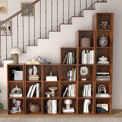 3 Cube Storage Organizer, 3 Tier Cube Low Bookcase Freestanding Storage Display - Image 9