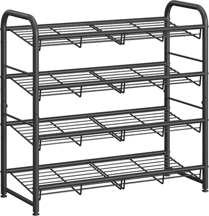 SONGMICS Stackable Shoe Rack, 4 Tier Metal Shoes Rack Storage Shelf, Holds up by Unknown
