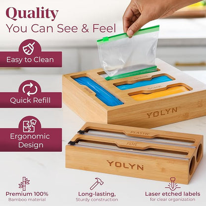 Bamboo Food Storage Bag Organizer - Image 5