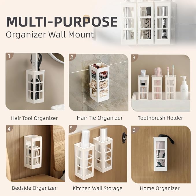 Zdesign Hair Tool Organizer Wall Mount, Hanging Bathroom Tool Organizer - Image 5