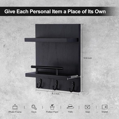 Key Holder Wall Mount, Mail Shelf Decor - Image 2