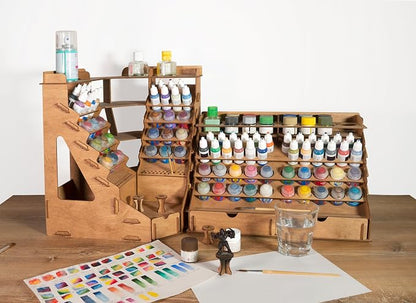 Plydolex Wooden Craft Paint Storage Rack Organizer - Image 7