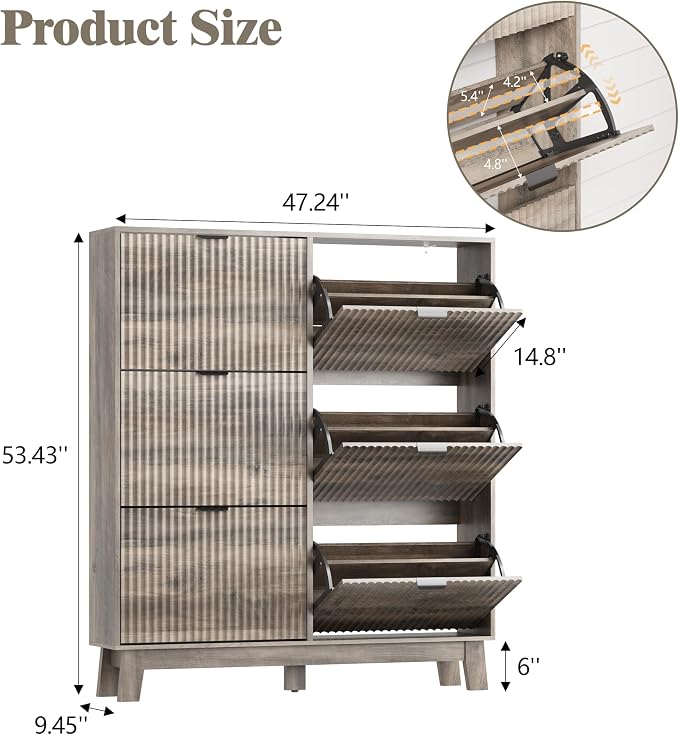 HUANLEGO Shoe Cabinet Storage for Entryway - Image 2