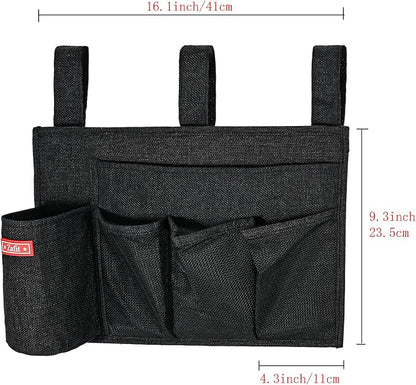 Linen Bedside Caddy, Bedside Storage Organizer - Image 3