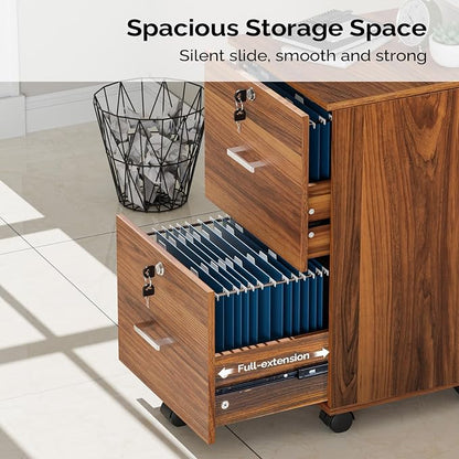 VINGLI 2-Drawer Rolling File Cabinet - Image 4