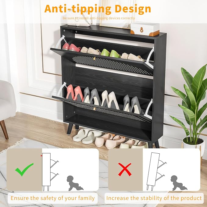 Fsbecl Shoe Storage Cabinet for Entryway - Image 7