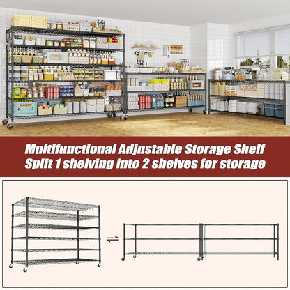 PrimeZone 6 Tier 80.7" H x 55.5" W x 24" D Wire Shelving - Image 5