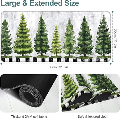 Christmas Tree Gaming Mouse Pad 31.5"x11.8"Desk Mat Anti-Slip Rubber Base & - Image 2