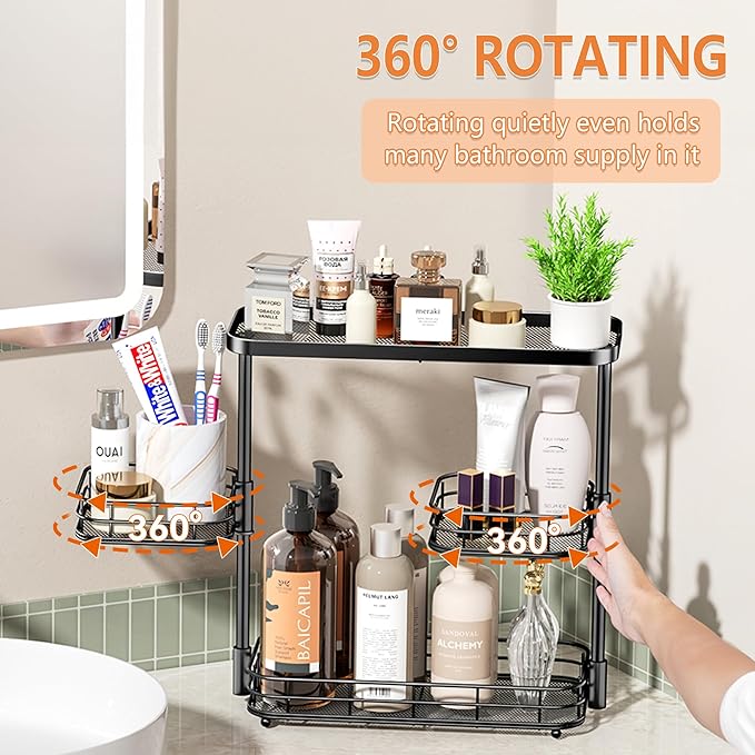 VITVITI 3 Tier Bathroom Organizer Countertop, Metal Wire Bathroom Counter - Image 3