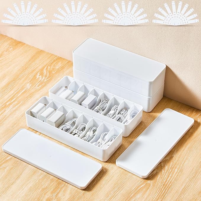 Tatuo 4 Pcs Cable Organizer Box by Tatuo