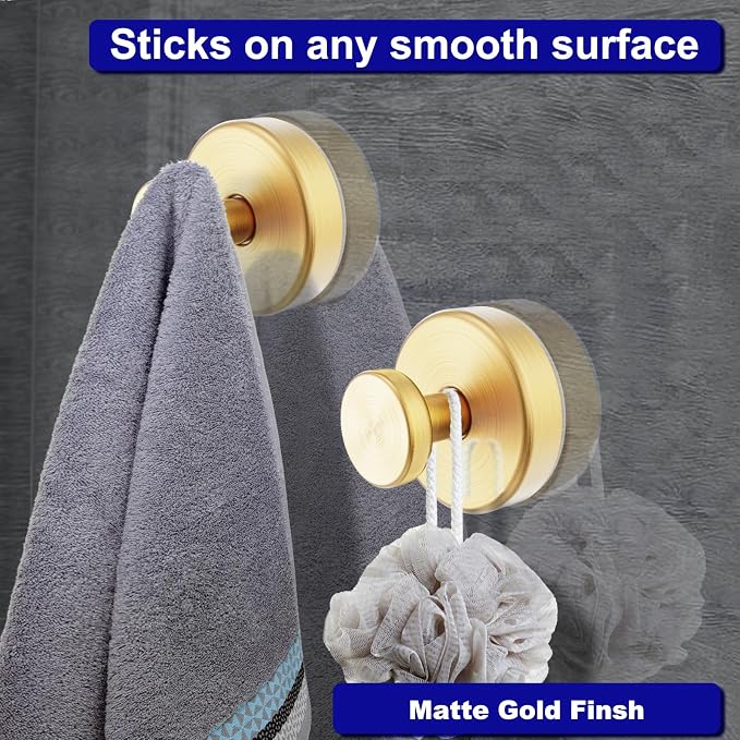 Bntuk Suction Cup Hooks for Shower, Towel Hooks for Bathroom Window Glass - Image 7