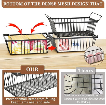 Freezer Organizer Bins ，Enhanced Leak-Proof Bottom，4 Pack Stackable Deep - Image 2