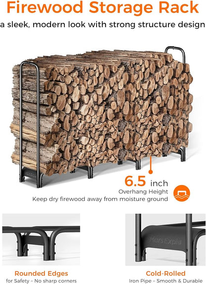 Firewood Rack 6ft, Heavy Duty Fire Wood Storage Racks - Image 3