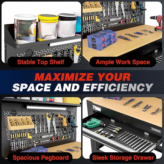 WORKPRO 45" Garage Workbench - Image 4
