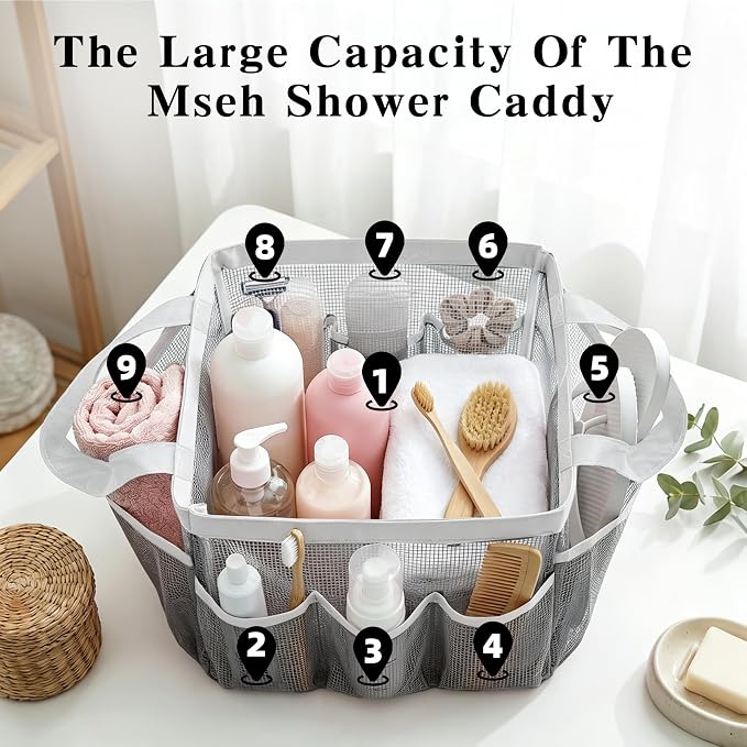Mesh Shower Caddy, Portable Shower Caddy Bag - Image 3