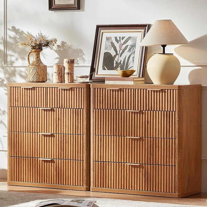 LEYAOYAO Fluted 5 Drawers Dresser by LEYAOYAO-Findtheshiningpointofyourideallife%EF%BC%81