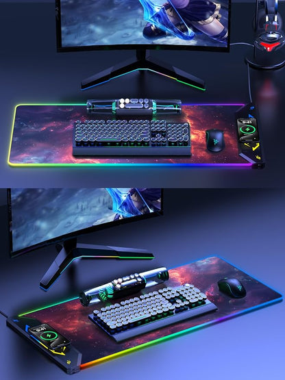 TopMade Wireless Charging Mouse Pad, RGB Gaming Mousepad, 35.4" x 15.8" Extra - Image 8