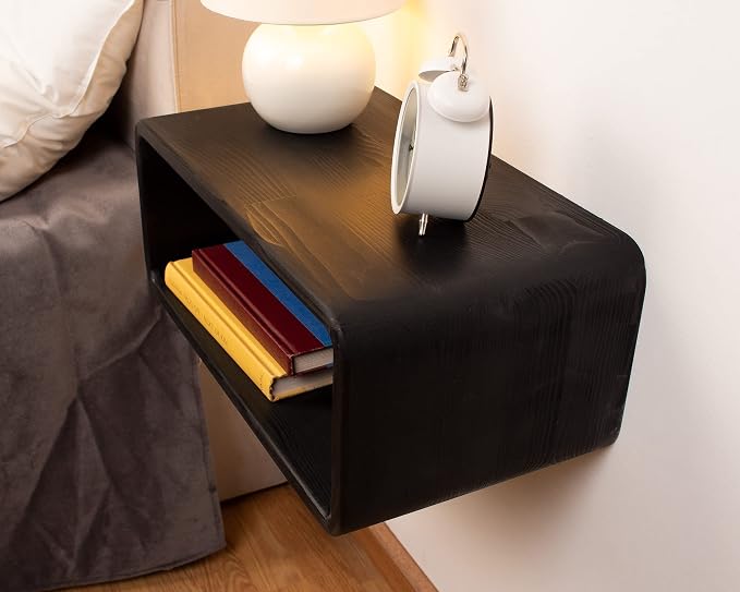 Floating Nightstand Wooden, Bedside Table, Nightstand Shelf, Wall Mounted - Image 5