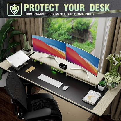 K KNODEL Large Office Leather Desk Mat, Mouse and Keyboard Pad, Computer and - Image 5