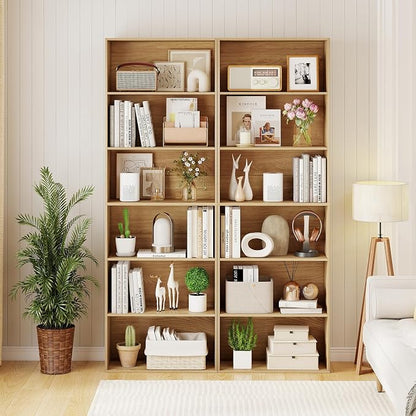 Giantex 6-Tier Bookcase, Freestanding Storage Organizer w/Open Shelves - Image 8