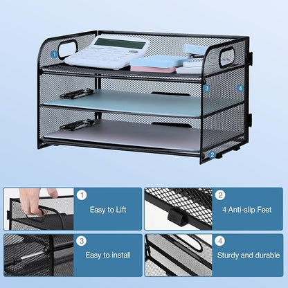 3-Tier Letter Tray Paper Organizer - Image 5