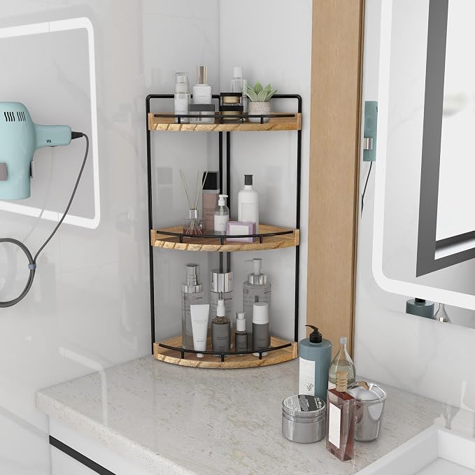 Dorhors Corner Bathroom Organizer Countertop, Vanity Counter Storage Shelf | 3 - Image 2