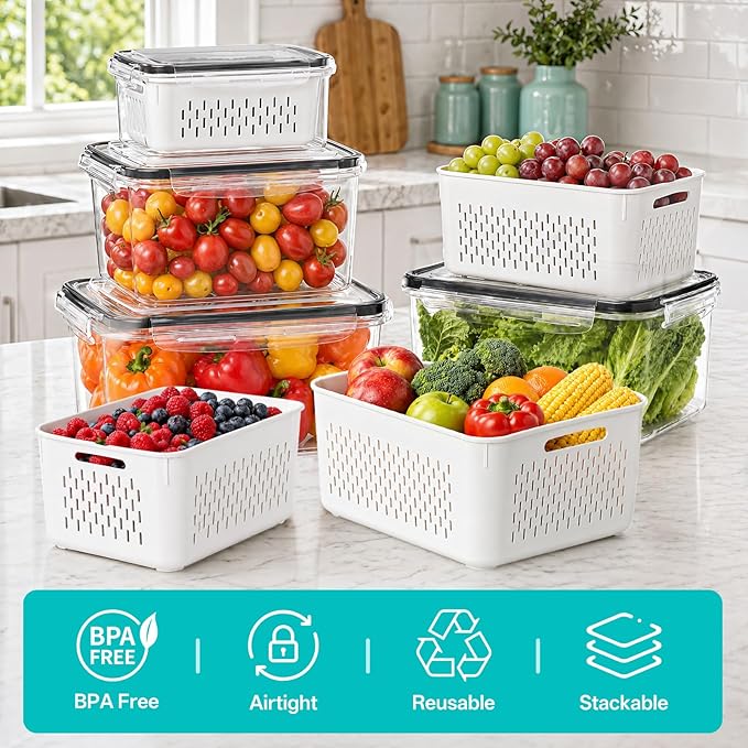 HOMETALL 4 Pack Fruit Storage Containers - Image 4