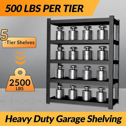 BESFUR 71" H Wider Garage Shelving, 3000LBS 5-Tier Heavy Duty Storage Shelves - Image 5