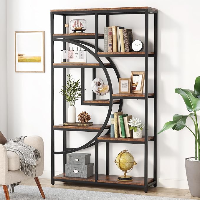 Tribesigns Industrial Bookshelf Bookcase by Unknown