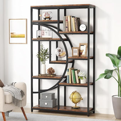 Tribesigns Industrial Bookshelf Bookcase by Unknown