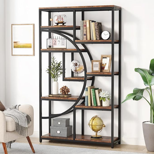 Tribesigns Industrial Bookshelf Bookcase by Unknown