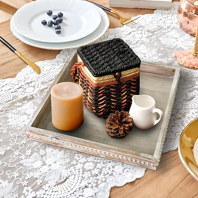 Wooden Decorative Tray, Small Serving Tray - Image 3