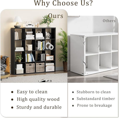 VDNEND Cube Storage Organizer Bookcase, Decorative 11 inch Open Back Cubical - Image 6