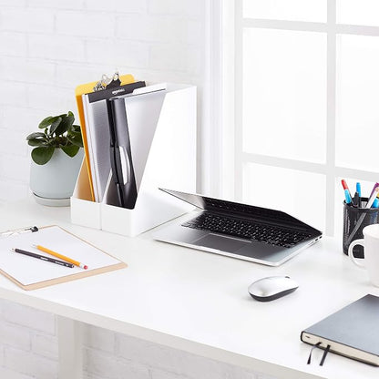 Amazon Basics Rectangular Plastic Desk Organizer, Magazine Rack - Image 8