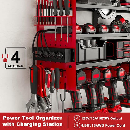 12 Cordless Drill Holder Large Power Tool Organizer Wall Mount - Image 3