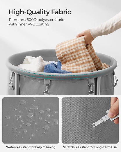 SONGMICS Laundry Basket, Rolling Steel Frame - Image 5
