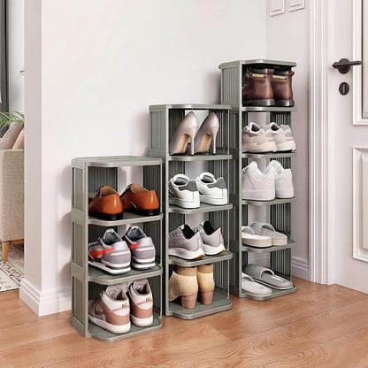 Kitstorack 10-Tier Vertical Plastic Shoe Rack, Freestanding Stackable Shoe - Image 9