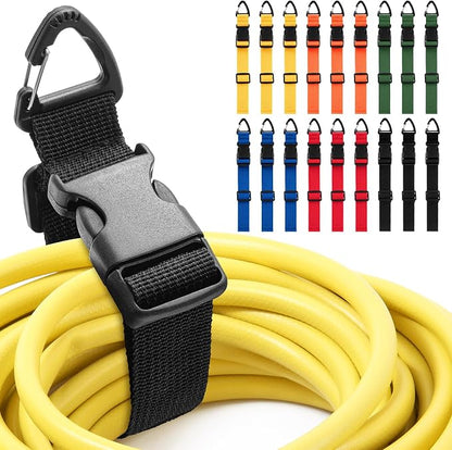 18 Pack 17 Inch Adjustable Extension Cord Holder Organizer by Wowangce