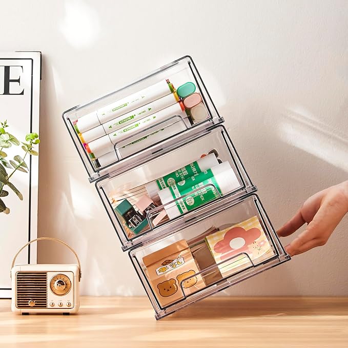 clear Drawer-Type Plastic Storage Box Bins Organizer，Family First Aid Kits - Image 6