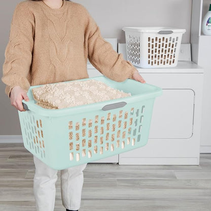 Sterilite Laundry Basket, Plastic Clothes Hamper, Large Rectangle Bin - Image 4