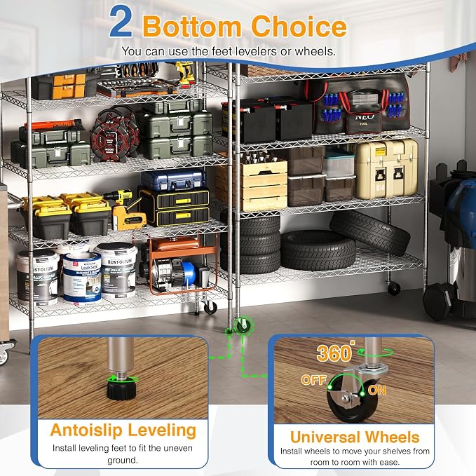 BestOffice | 6-Tier Wire Shelf - Image 4