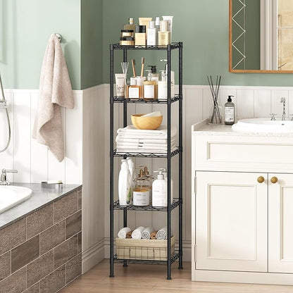 HOMEFORT Storage Shelves, 5-Wire Shelving, Metal Shelving Unit Adjustable - Image 6