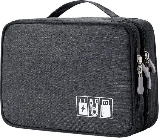 Lanola Custom Personalized Travel Cable Organizer Bag, Electronic Accessories by Lanola