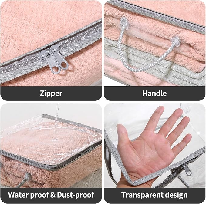 10 PCS Clear Zippered Storage Bags - Image 3