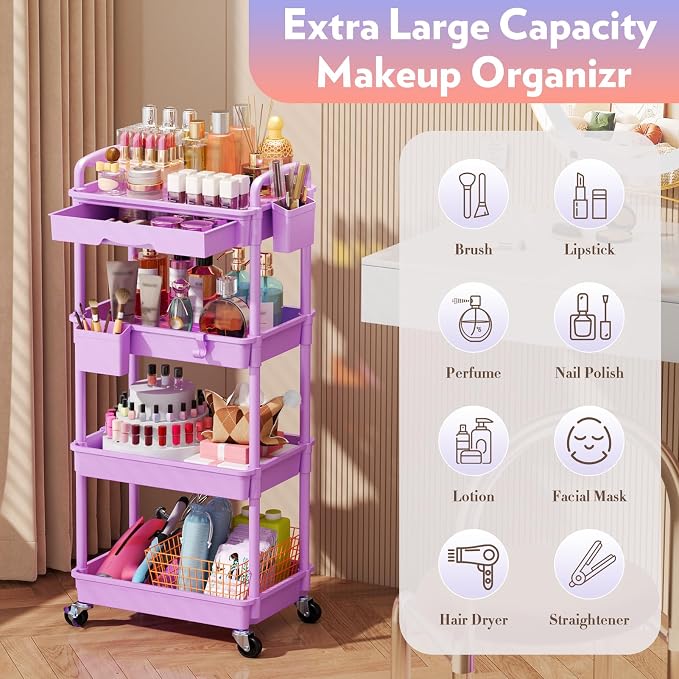 SUNALLY Makeup Cart Organizer - Image 4