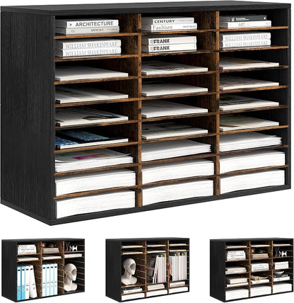 Literature Organizer 27 Slots Wooden Mailboxes by AlpeirDirect