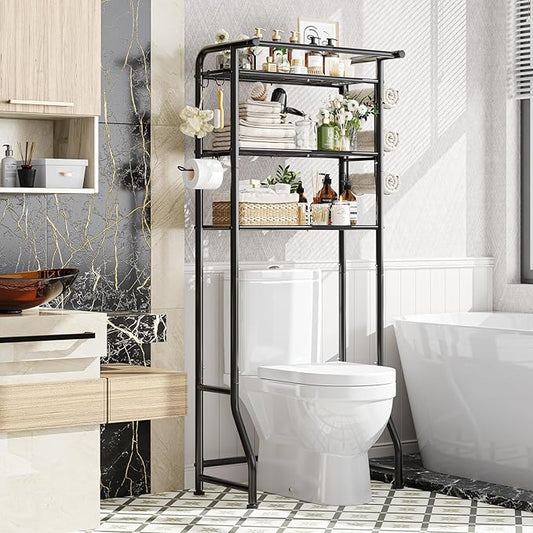 Simple Trending Over The Toilet Storage Cabinet, Metal Bathroom Shelf Organizer by SimpleTrending