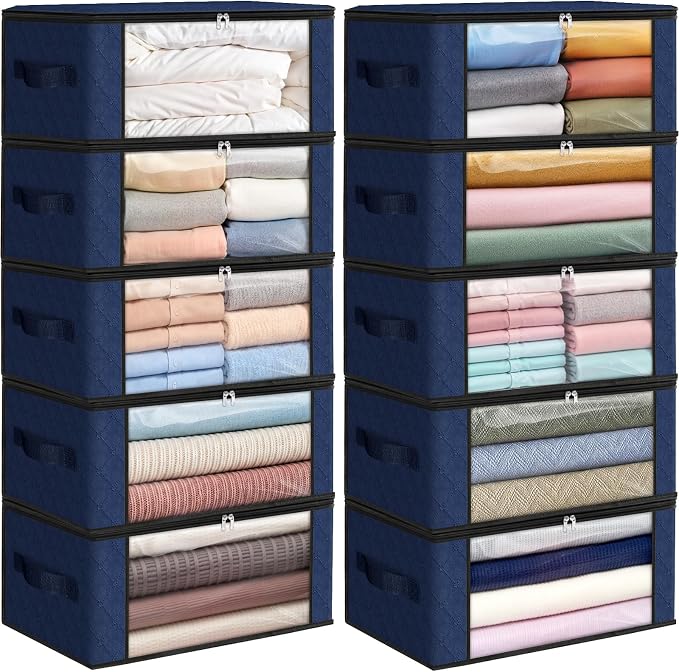 Fab totes 35L Closet Organizers and Storage, Foldable Under Bed Storage by Fabtotes