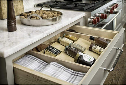 Rev-A-Shelf 3-Tier Wood Trim-to-Custom-Fit Spice Rack Drawer Insert, Maple - Image 9